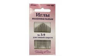 110108 иглы ручные для тонкой шерсти №3-9, (уп.16шт) hobby&pro купить по цене 108 руб - в интернет-магазине Веллтекс | Новосибирск
